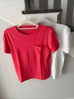 J. Crew Short Sleeve Pocket 100% linen tee
